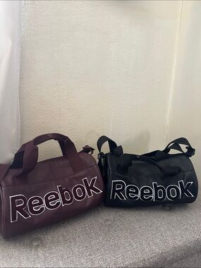 Reebok Small Duffle Bag - Black & Burgundy
